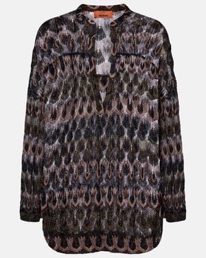 Missoni Tunika Aus Haekelstrick - Schwarz