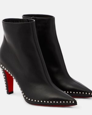 Christian Louboutin Vidura 85 Leather Heeled Ankle-boot - Black