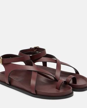 A.Emery Jalen Slim Leather Sandals - Brown