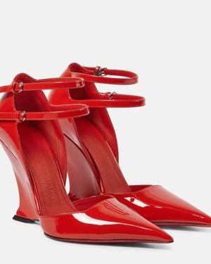 Ferragamo Ferragamo Pointed-Toe High-Wedge Court Shoes - Red