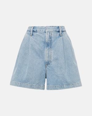 Agolde Becker Denim Shorts - Blue