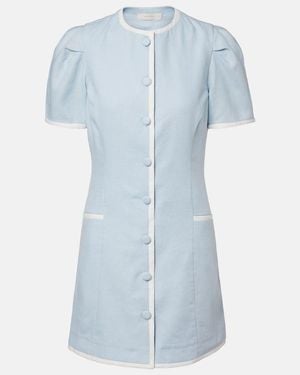 Faithfull the Brand Minikleid Madeline Aus Leinen - Blau