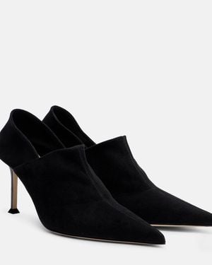 Christen Helix Stretch 75 Suede Court Shoes - Black