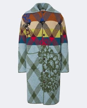 Dries Van Noten Patchwork Wool And Alpaca-Blend Long Cardigan - Green
