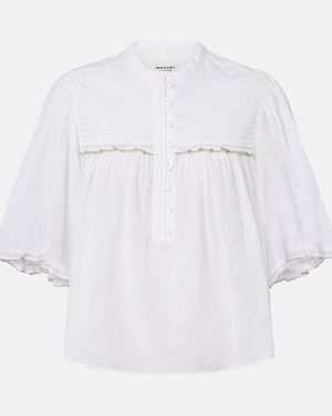Isabel Marant Bluse Douna Aus Einem Baumwollgemisch - Weiß