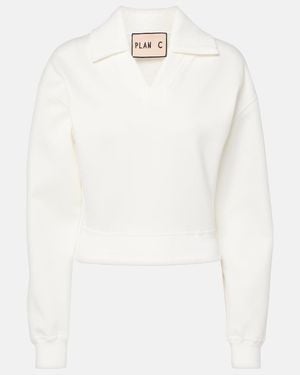 Plan C Cotton-Blend Jumper - White