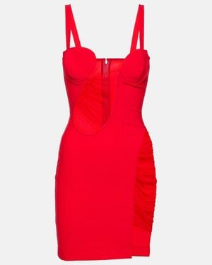 Nensi Dojaka Cutout Jersey Minidress - Red