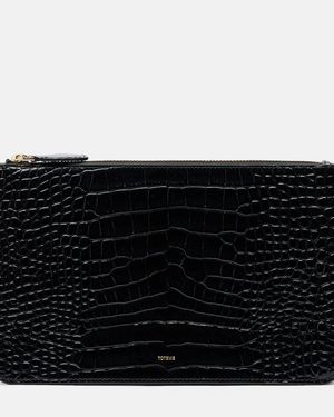 TOTEME Clutch Threefold Aus Leder - Schwarz