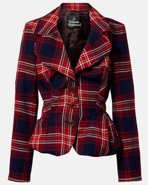 Vivienne Westwood Tartan Blazer - Red
