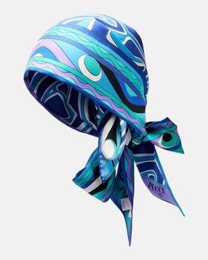 PUCCI Labirinto Silk Twill Scarf - Blue