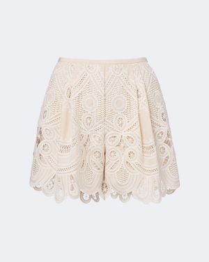 Elie Saab Macrame Shorts - Natural