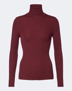 Wolford Rollkragentop Aus Schurwolle - Rot
