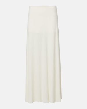 Jil Sander Crepe Midi Skirt - White