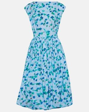 Marni Floral-Print Midi Dress - Blue