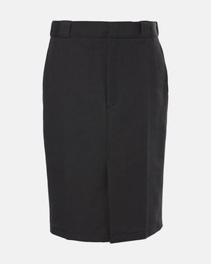 Tod's Falda Midi De Algodon - Negro