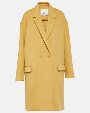Isabel Marant Efegozi Wool-Blend Coat - Yellow