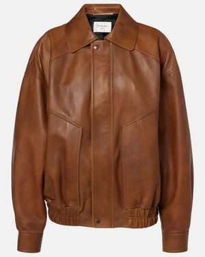 Saint Laurent Leather Jacket - Brown