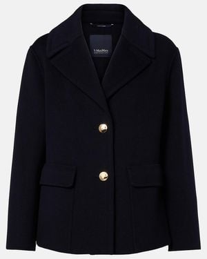 Max Mara Virgin Wool Jacket - Blue
