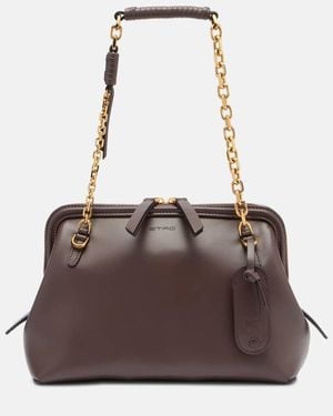 Etro Leather Shoulder Bag - Brown