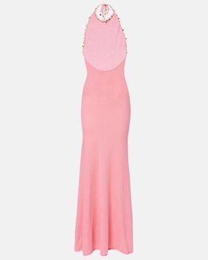 Christopher Esber Beach Quartz Embellished Maxi Dress - Pink