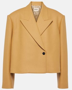 KHAITE Raymond Cropped Wool-Blend Jacket - Natural