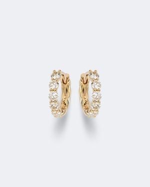 David Yurman Ohrringe Petite Pave Aus 18Kt Gelbgold Mit Diamanten - Weiß