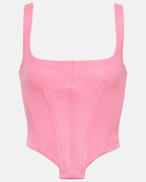 Stouls Leather Bustier - Pink