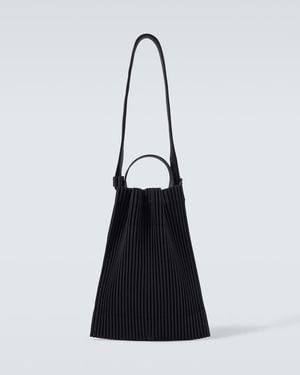 Homme Plissé Issey Miyake Drawstring Pleats Shoulder Bag - Black