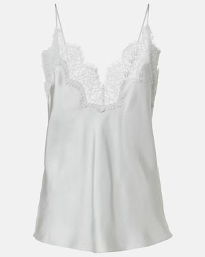 Rohe Lace-Trimmed Silk Top - White