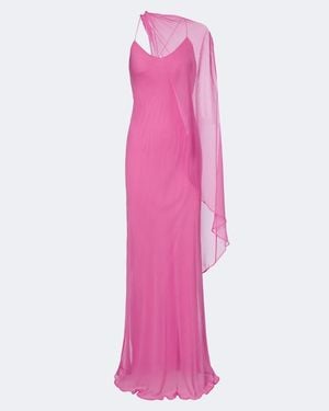 The Sei Caped Silk Gown - Pink