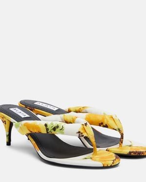 Alaïa Bedruckte Sandalen - Gelb