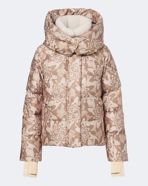 Bogner Naia Hooded Printed Down Ski Jacket - Brown