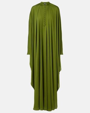 Tom Ford Draped Silk Georgette Kaftan - Green