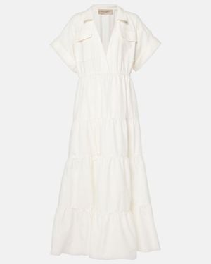 Adriana Degreas Cotton Maxi Dress - White