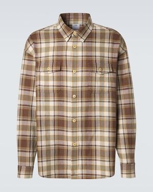 Visvim Lumber Plaid Wool And Linen Shirt - Brown