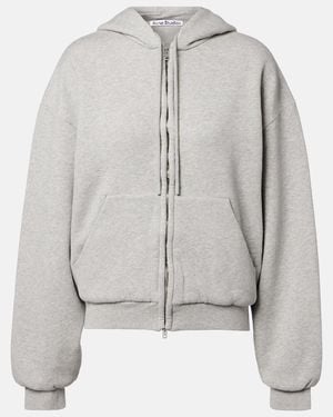 Acne Studios Kapuzenjacke Faye Aus Baumwoll-Fleece - Grau