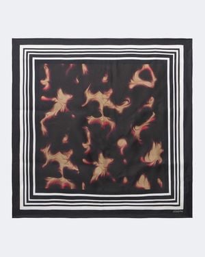 JOSEPH Danica Printed Silk Twill Scarf - Black