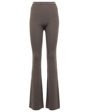 Rick Owens Rib-Knit Wool-Blend Pants - Multicolor