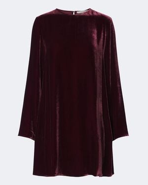 Asceno Larissa Velvet Minidress - Purple