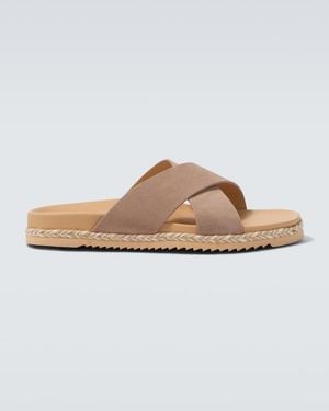 Frescobol Carioca Breno Suede Sandals - Brown