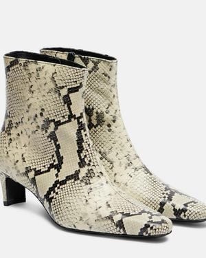 STAUD Ankle Boots Wally Aus Leder - Natur