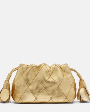 Zimmermann Cloud 91 Small Metallic Leather Clutch - Natural