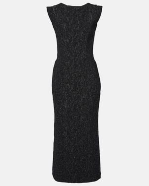 Maticevski Singular Open-Back Lame Cocktail Dress - Black