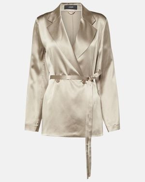 JOSEPH Joubert Silk Satin Jacket - Natural
