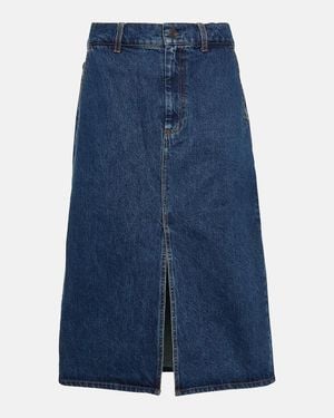 Co. Denim Midi Skirt - Blue