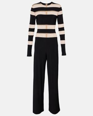 Norma Kamali Spliced Straight Leg Jumpsuit - Black