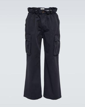 Miu Miu Cargohose Aus Baumwoll-Gabardine - Blau