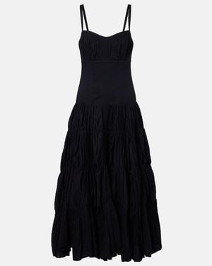 Ulla Johnson Emmalina Cotton Voile Maxi Dress - Black
