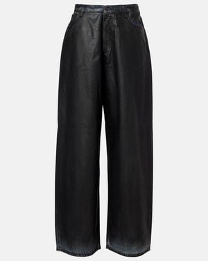 Acne Studios Jeans Anchos 2023 De Tiro Medio - Negro