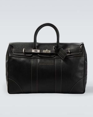 Brunello Cucinelli Leather Tote Bag - Black